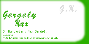 gergely max business card